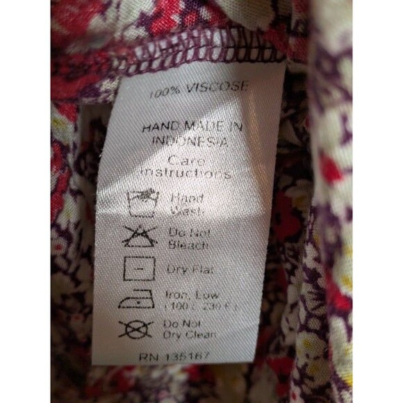 Motel Red Floral Babydoll Mini Dress Size Large Cottagecore Coquette 90s Y2k - Picture 4 of 9